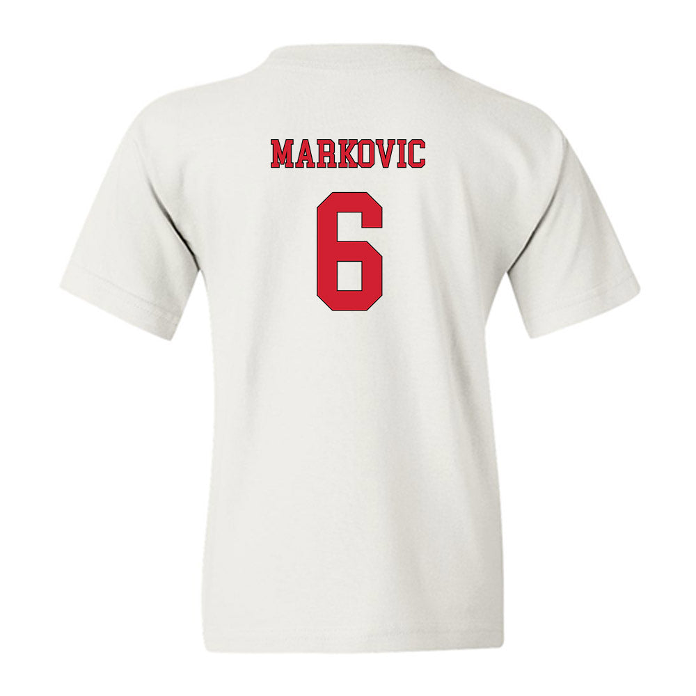 NC State - NCAA Men's Soccer : Nikola Markovic - Replica Shersey Youth T-Shirt-1