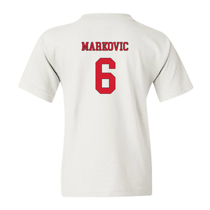 NC State - NCAA Men's Soccer : Nikola Markovic - Replica Shersey Youth T-Shirt-1