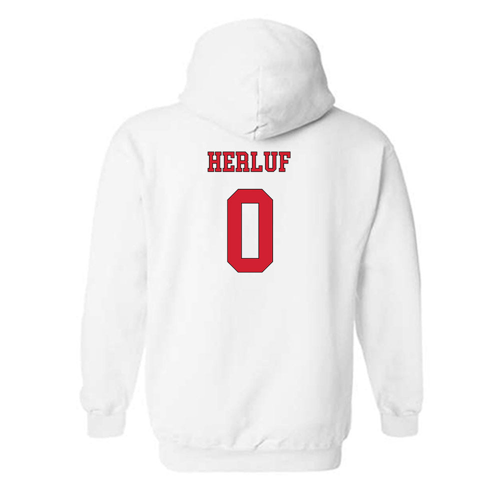 NC State - NCAA Men's Soccer : Christian Herluf - Replica Shersey Hooded Sweatshirt-1