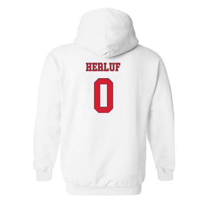 NC State - NCAA Men's Soccer : Christian Herluf - Replica Shersey Hooded Sweatshirt-1