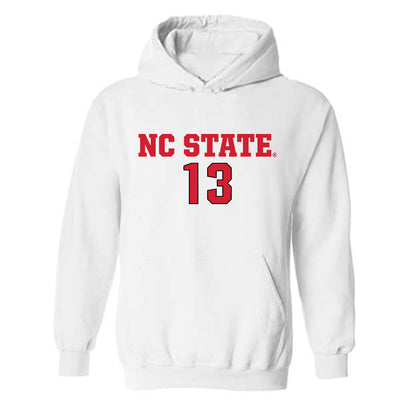 NC State - NCAA Men's Soccer : Calem Tommy - Replica Shersey Hooded Sweatshirt-0
