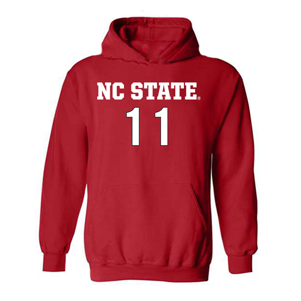 NC State - NCAA Women's Soccer : Eliza Rich - Replica Shersey Hooded Sweatshirt-0