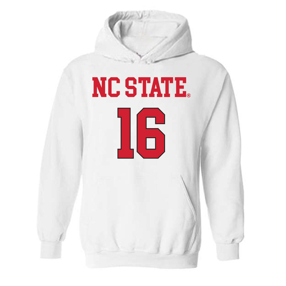 NC State - NCAA Women's Volleyball : Ashley Mullen - Replica Shersey Hooded Sweatshirt-0