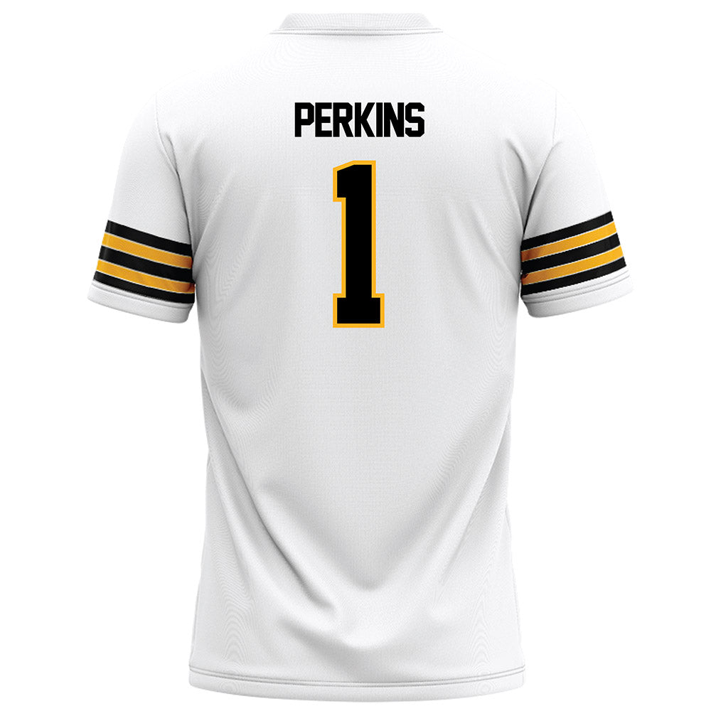 Towson - NCAA Football : Zay Perkins - White Jersey-1