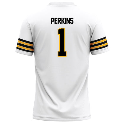 Towson - NCAA Football : Zay Perkins - White Jersey-1