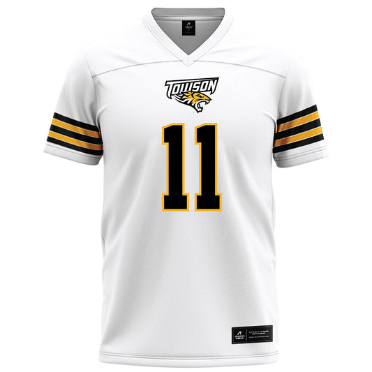 Towson - NCAA Football : Peyton Faulkner - White Jersey-0