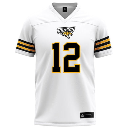 Towson - NCAA Football : Xavier Terry - White Jersey-0