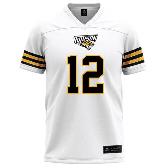 Towson - NCAA Football : Xavier Terry - White Jersey-0