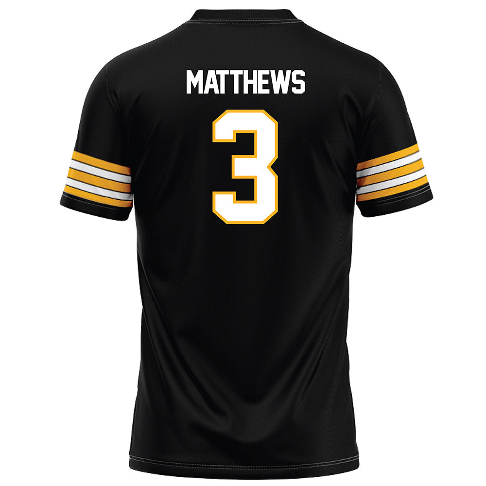 Towson - NCAA Football : Devin Matthews - Black Jersey-1