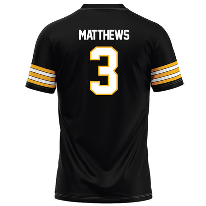 Towson - NCAA Football : Devin Matthews - Black Jersey-1