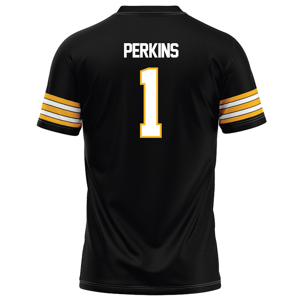 Towson - NCAA Football : Zay Perkins - Black Jersey-1
