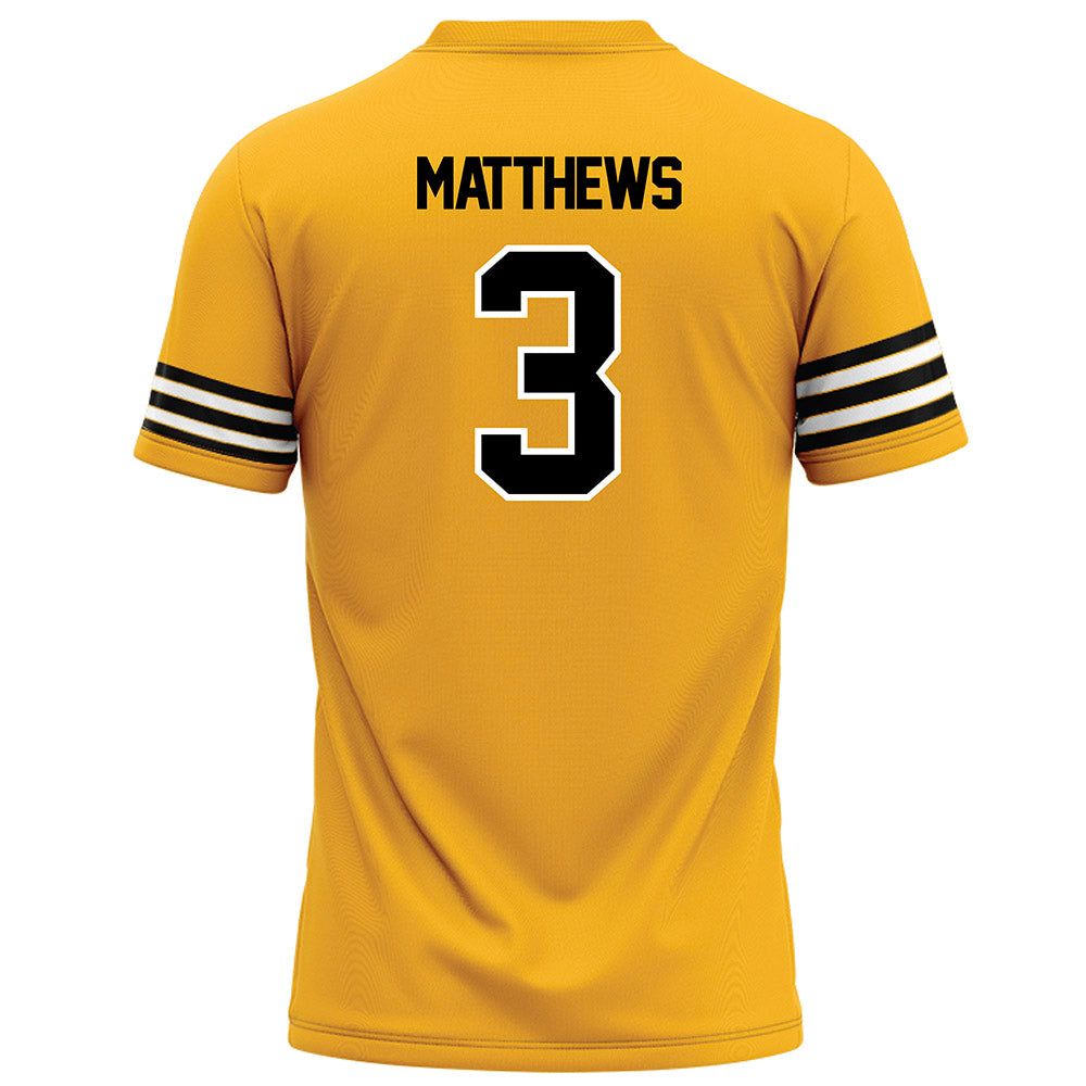 Towson - NCAA Football : Devin Matthews - Gold Jersey-1