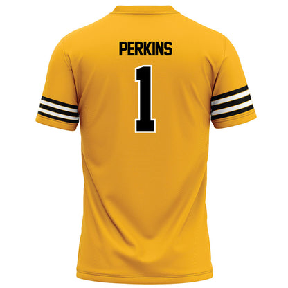 Towson - NCAA Football : Zay Perkins - Gold Jersey-1
