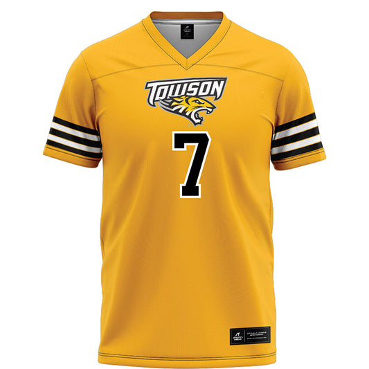 Towson - NCAA Football : Carlos Davis - Gold Jersey