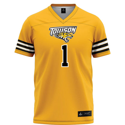 Towson - NCAA Football : Zay Perkins - Gold Jersey-0