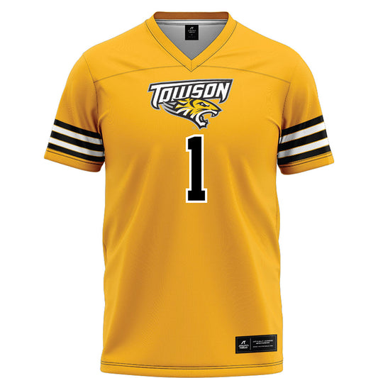 Towson - NCAA Football : Zay Perkins - Gold Jersey-0