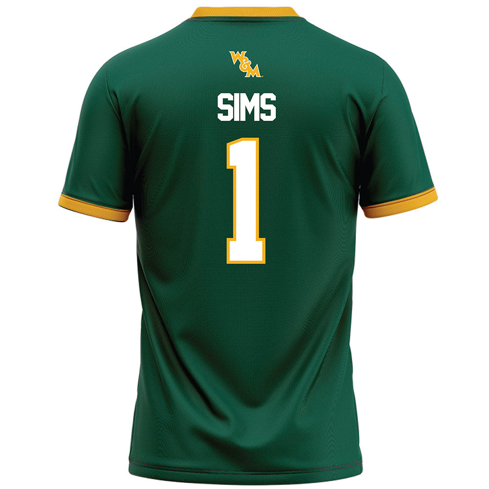 William & Mary - NCAA Football : Tariq Sims - Football Jersey-1
