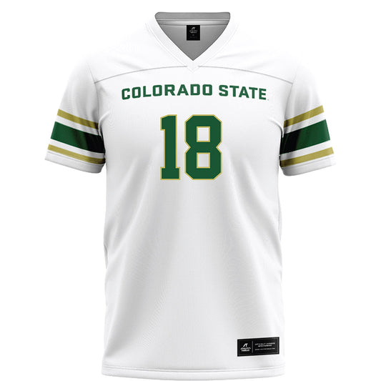 Colorado State - NCAA Football : Asher Noland - White Football Jersey-0