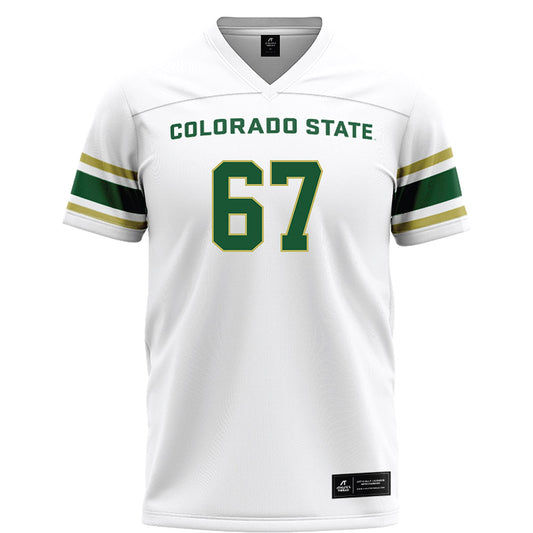 Colorado State - NCAA Football : Dylan Freebury - White Football Jersey-0