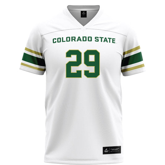 Colorado State - NCAA Football : Jett Vincent - White Football Jersey-0