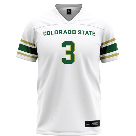 Colorado State - NCAA Football : Darius Curry - White Football Jersey-0