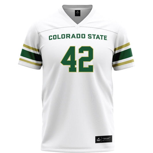 Colorado State - NCAA Football : Jaden Landrum - White Football Jersey