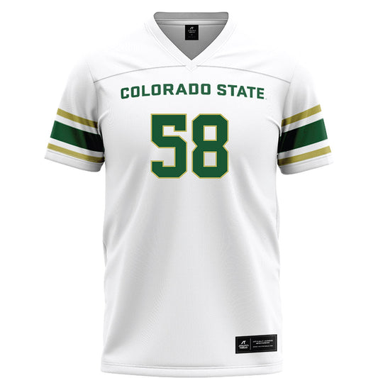 Colorado State - NCAA Football : Peyton Garrett - White Football Jersey-0
