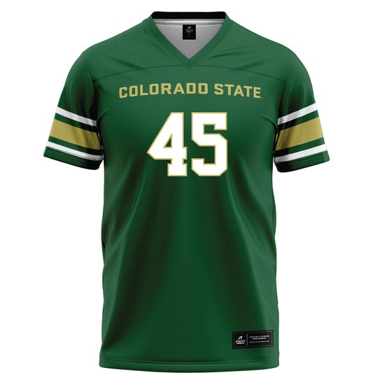 Colorado State - NCAA Football : Robert Edmonson Jr - Green Football Jersey-0