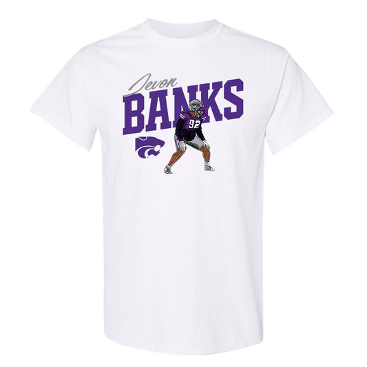 Kansas State - NCAA Football : Jevon Banks - Caricature Short Sleeve T-Shirt