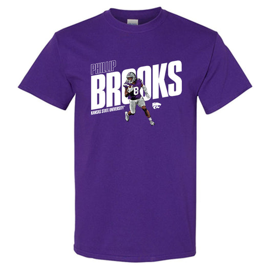Kansas State - NCAA Football : Phillip Brooks - Caricature Short Sleeve T-Shirt