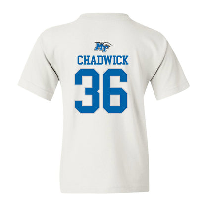 MTSU - NCAA Football : Justus Chadwick - White Replica Shersey Youth T-Shirt