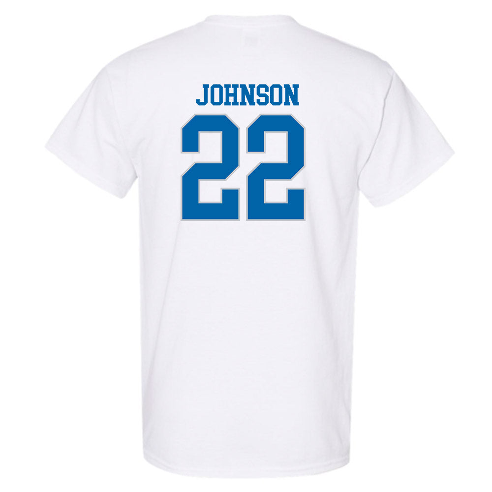 MTSU - NCAA Football : Chris Johnson - White Replica Shersey Short Sleeve T-Shirt