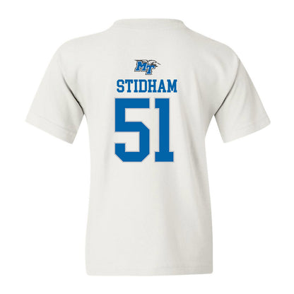 MTSU - NCAA Football : Nash Stidham - White Replica Shersey Youth T-Shirt