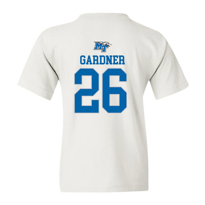 MTSU - NCAA Football : Jayce Gardner - White Replica Shersey Youth T-Shirt