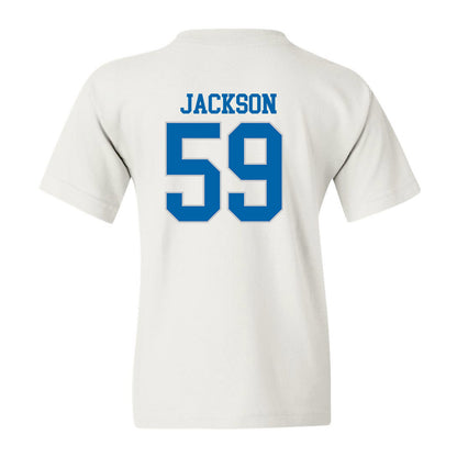 MTSU - NCAA Football : Jacob Jackson - White Replica Shersey Youth T-Shirt