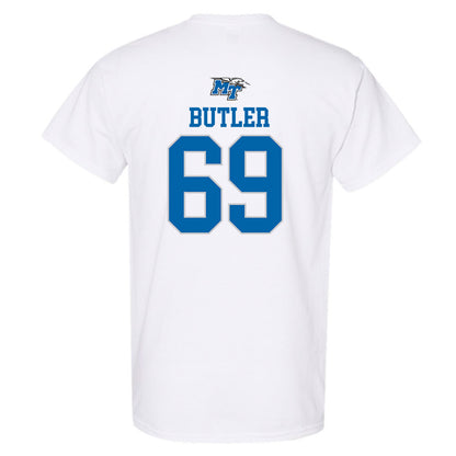 MTSU - NCAA Football : Brody Butler - White Replica Shersey Short Sleeve T-Shirt