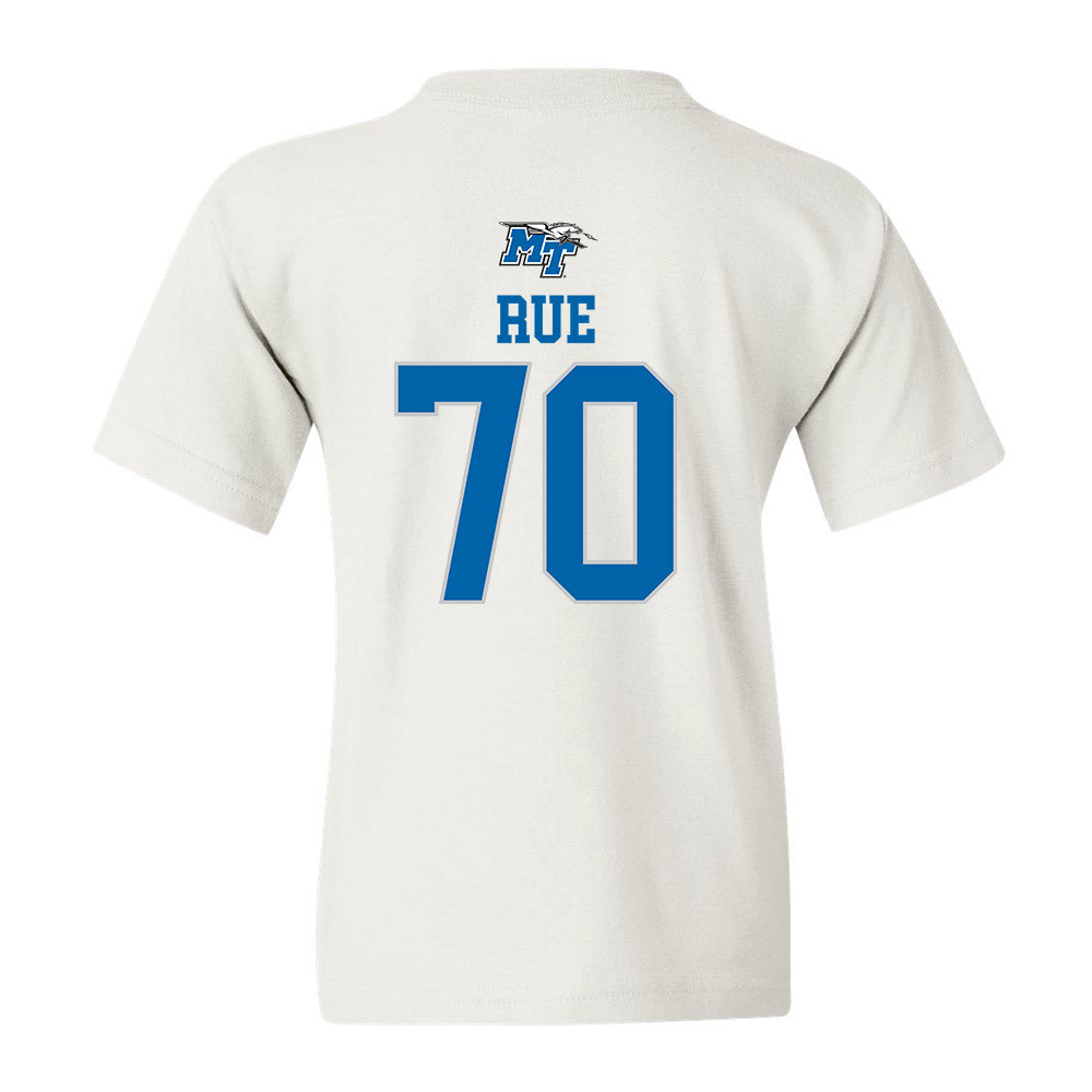 MTSU - NCAA Football : Isaac Rue - White Replica Shersey Youth T-Shirt