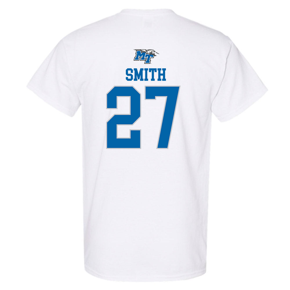 MTSU - NCAA Football : Rickey Smith - White Replica Shersey Short Sleeve T-Shirt