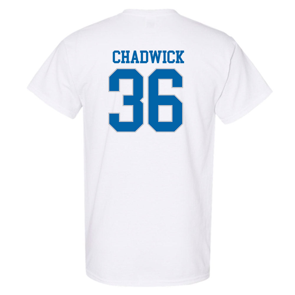 MTSU - NCAA Football : Justus Chadwick - White Replica Shersey Short Sleeve T-Shirt