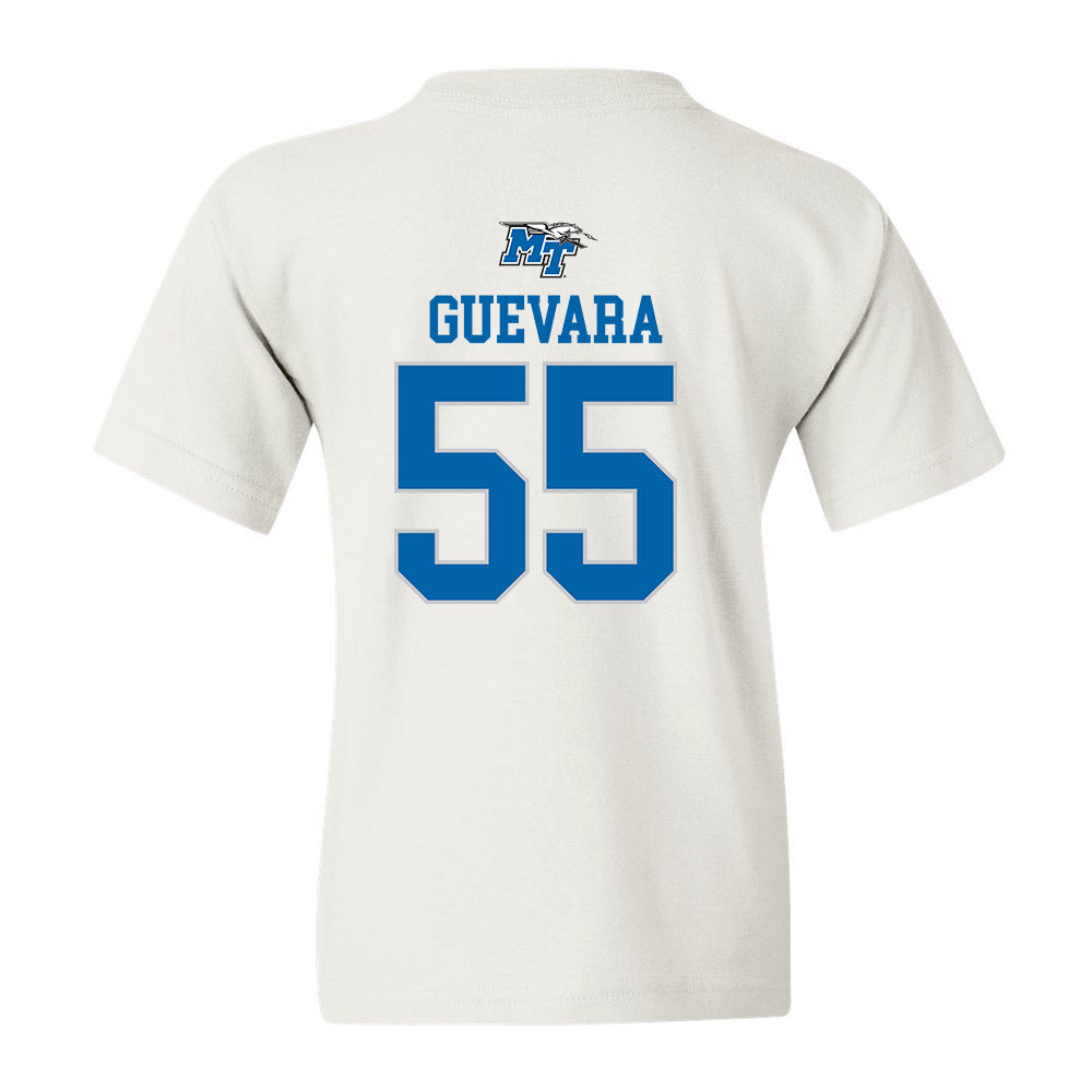 MTSU - NCAA Football : Mateo Guevara - White Replica Shersey Youth T-Shirt