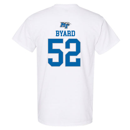 MTSU - NCAA Football : Muaaz Byard - White Replica Shersey Short Sleeve T-Shirt