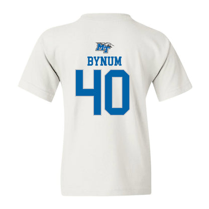 MTSU - NCAA Football : Anthony Bynum - White Replica Shersey Youth T-Shirt