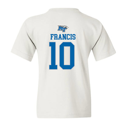 MTSU - NCAA Football : Drew Francis - White Replica Shersey Youth T-Shirt