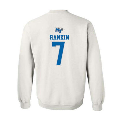 MTSU - NCAA Football : Zeke Rankin - White Replica Shersey Sweatshirt