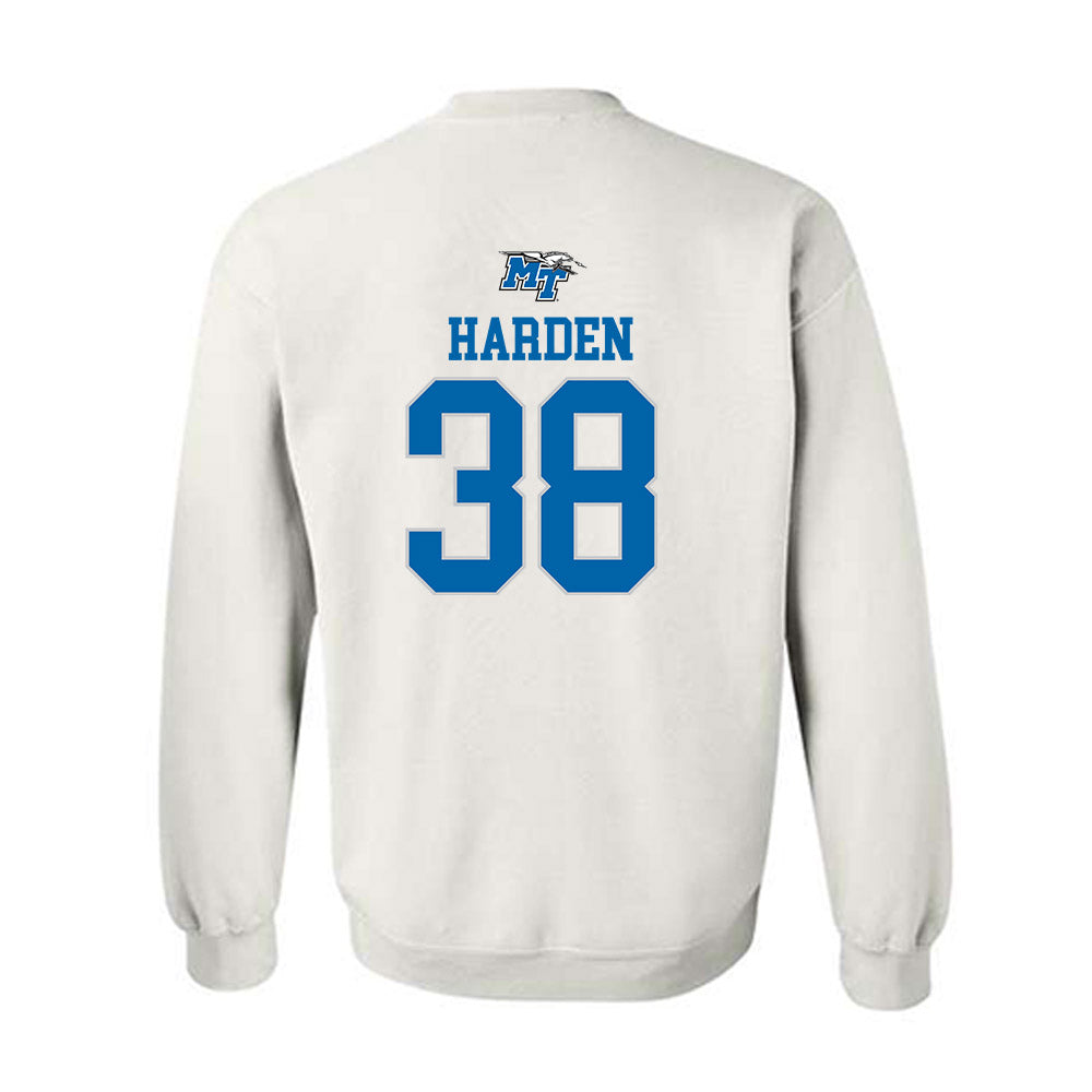 MTSU - NCAA Football : ZaBrien Harden - White Replica Shersey Sweatshirt