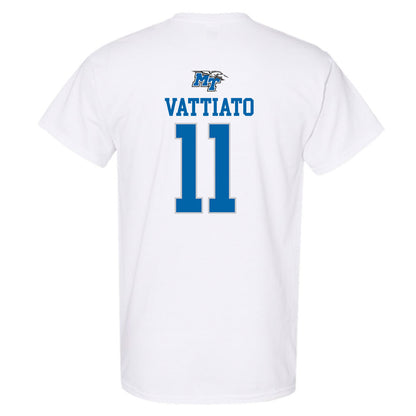 MTSU - NCAA Football : Nicholas Vattiato - White Replica Shersey Short Sleeve T-Shirt