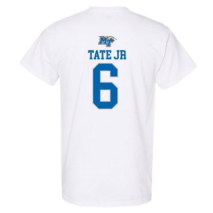 MTSU - NCAA Football : Jeremy Tate Jr - White Replica Shersey Short Sleeve T-Shirt