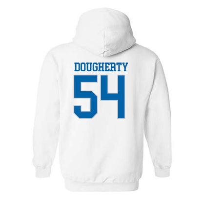 MTSU - NCAA Football : Connor Dougherty - White Replica Shersey Hooded Sweatshirt