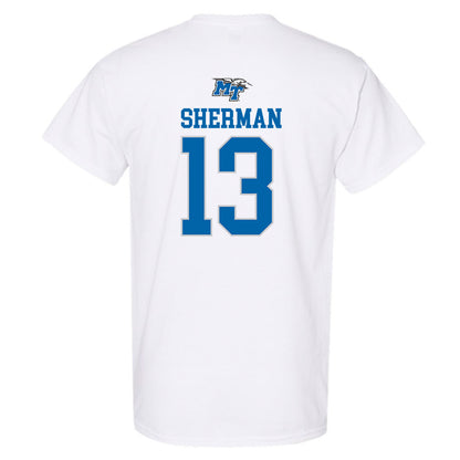 MTSU - NCAA Football : Javonte Sherman - White Replica Shersey Short Sleeve T-Shirt