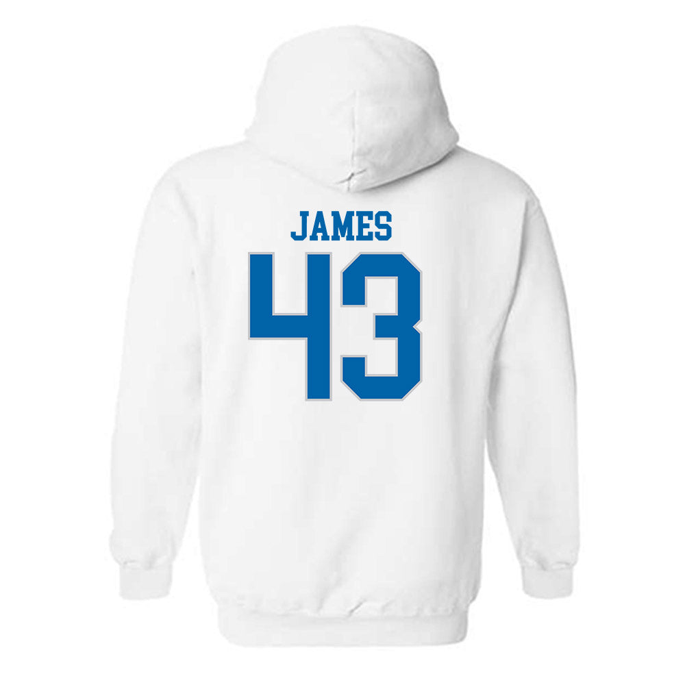 MTSU - NCAA Football : Markel James - White Replica Shersey Hooded Sweatshirt